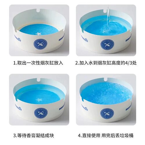 加水膨胀 免洗吸味烟灰不乱飞 25只水晶泥办公室熄烟防飞灰一次性 - 图0