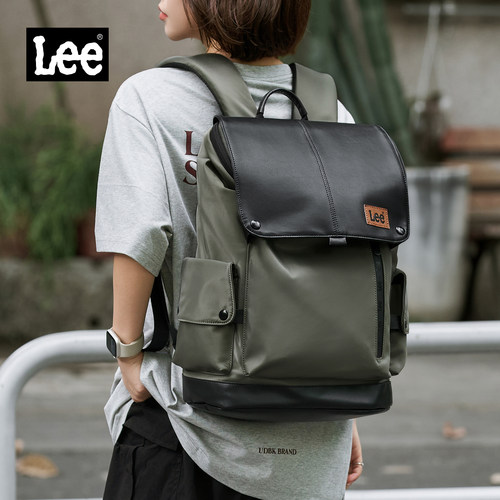 Lee双肩包男通勤商务背包大容量书包生日礼物旅行大学生电脑包女 - 图1