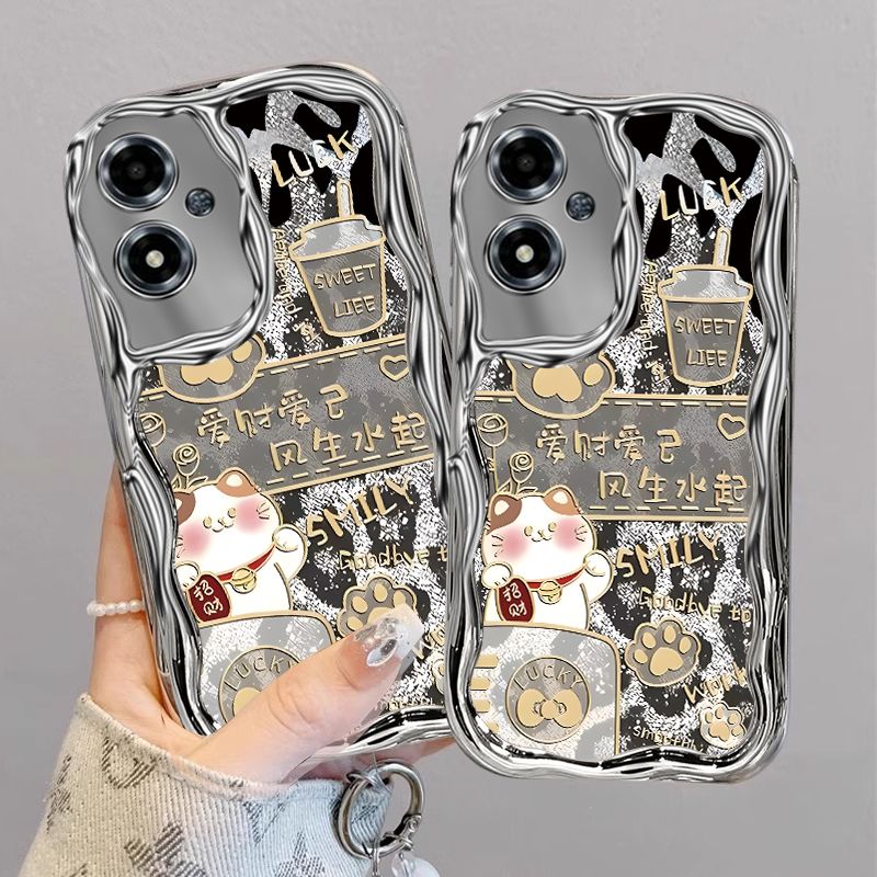 适用oppoa2m手机壳PJU110电镀软硅胶OPPOA2 5G保护套PJB110全包边opa2x防摔PJS110招财猫0pp0a文字高级新款女 - 图2