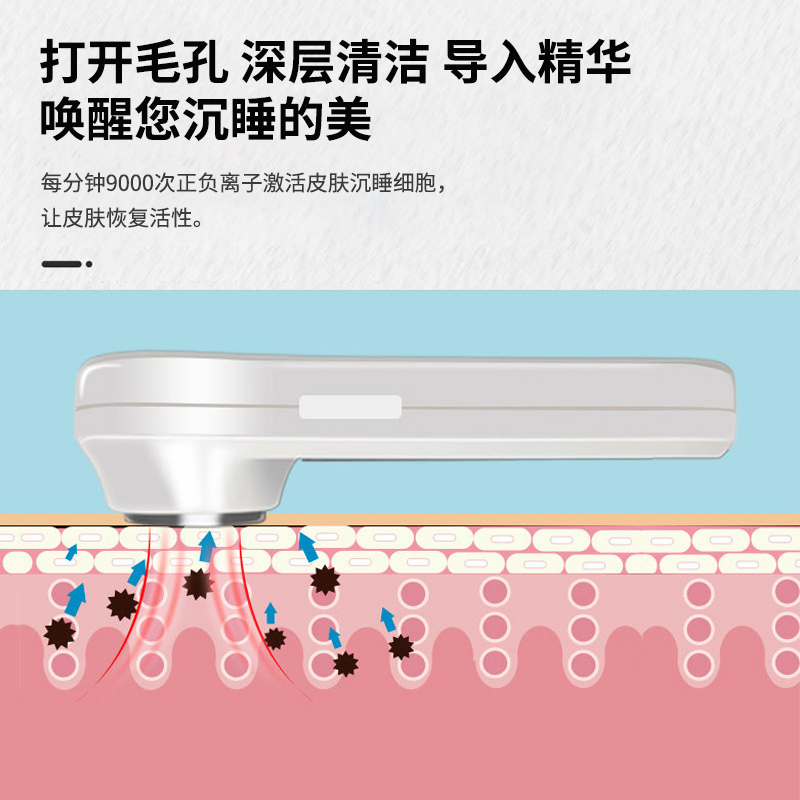 王菲菲推德玛莎冰锤冷敷仪家用面部导入仪冷热充电收缩毛孔美容仪-图0