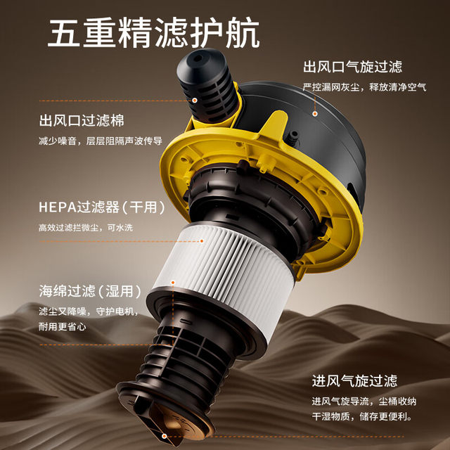 Supor bucket vacuum cleaner household high suction stainless steel industrial land reclamation cleaning commercial high power suction seam