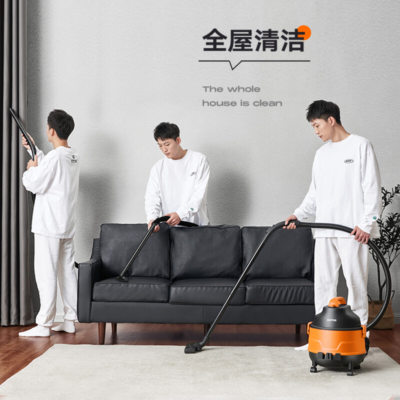 苏泊尔吸尘器家用大吸力功率地毯美缝专用工业强力小型桶式吸尘机