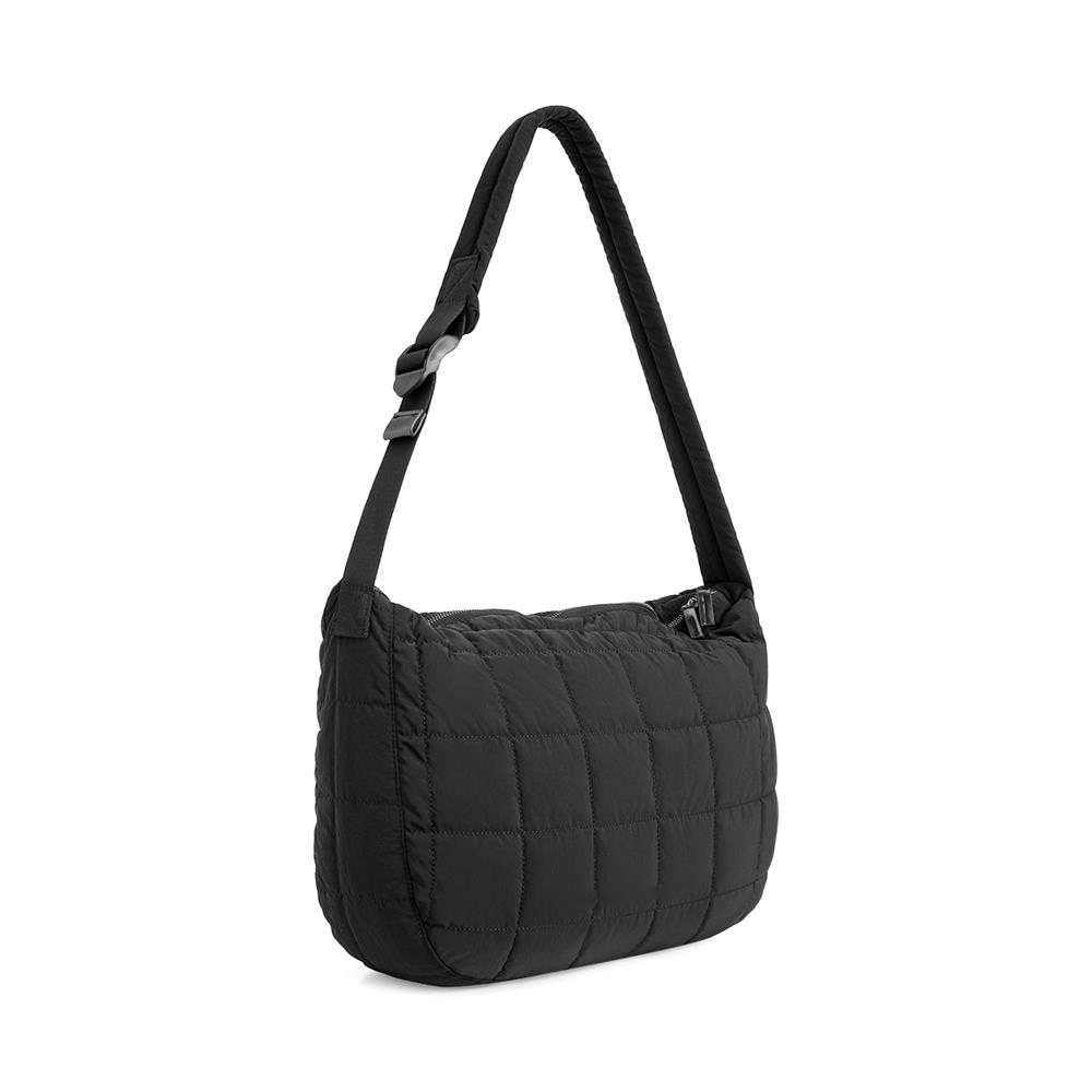 VERLABOITE菱形格大容量绗缝月牙拉链单肩可调斜挎包通勤男女同款