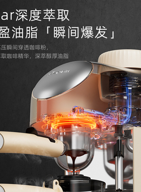 家用全自动意式咖啡机小熊