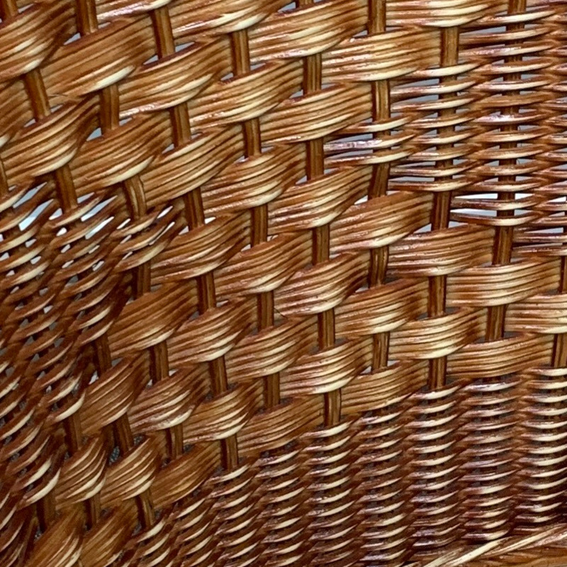 老式真藤椅三件套阳台桌椅茶几组合家用休闲单人高靠背腾编椅转椅 - 图2