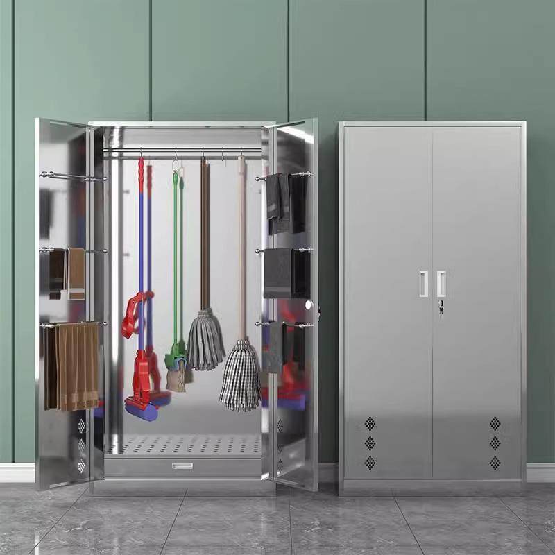 304不锈清洁柜双钢门保洁工台具存放柜学校卫生柜阳GC-6745杂单物,淘宝优惠券,粉丝福利购,淘宝优惠卷