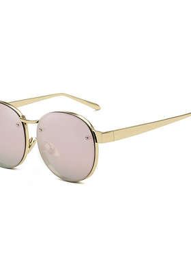 欧美时尚防紫外线女士太阳眼镜炫目色彩膜蛤蟆镜偏光圆形墨镜男