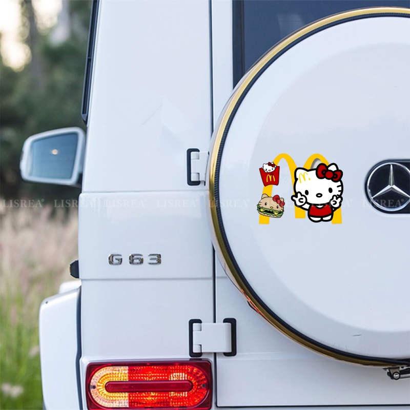 汽车贴纸HelloKitty麦当劳个性创意卡通车贴电动摩托车身玻璃装饰