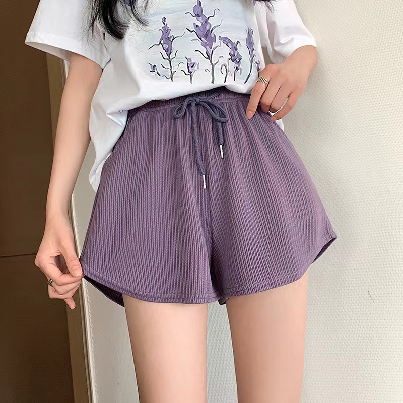 女夏季薄宽松高腰显瘦休闲短裤，运动热，休闲裤运动热-第4张图片-提都小院