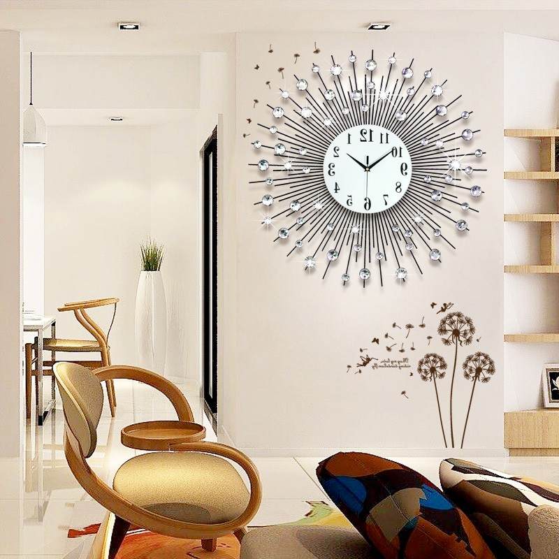 欧式钟表挂钟客厅现代简约创意家用时尚表大气个性时钟静音-图1