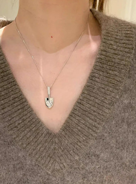 锆石小铲铲项链女轻奢小众气质高