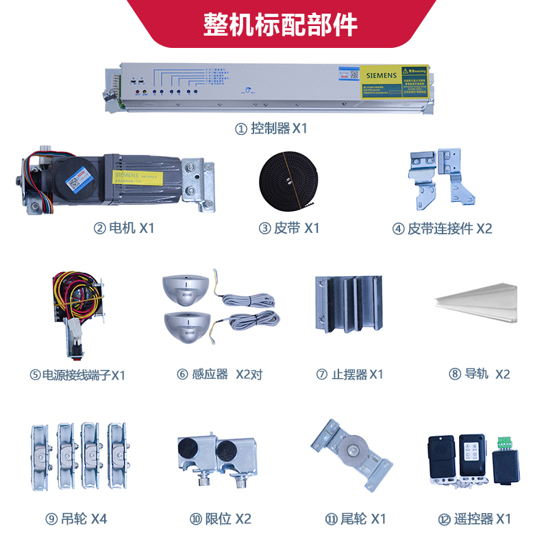 西门子自动门机组整套机组玻璃平移门控制器导轨智能门禁机-图2