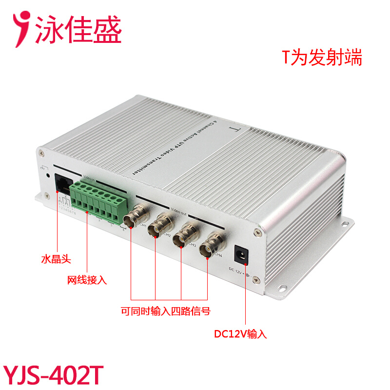 有源双绞传输线器四路同轴BNC转RJ45传输接收端发射端VIDEO BALUN - 图0