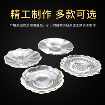 Japan-style Glass Cup Holder glazed Gongfu Tea Accessories Creative Cup Cushion Hammer Tattoocha Tea Cup Cushion Heat Insulation Mat White Wine Cup Mat