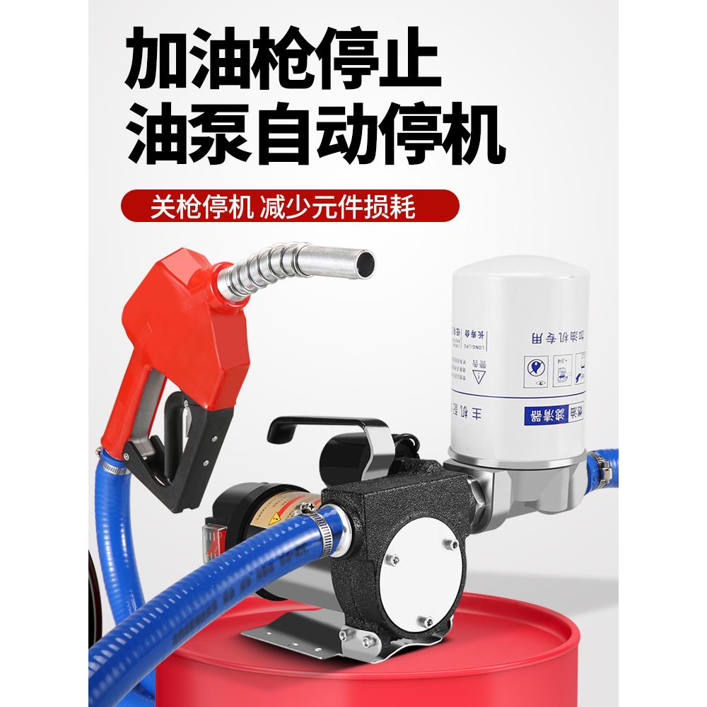 电动抽油泵正反转12v24v220v柴油泵加油抽油机自吸泵加油神器