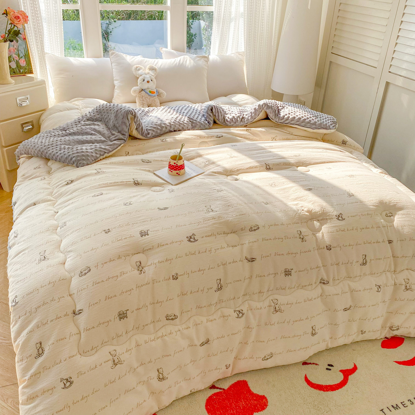 A类母婴纤维被子原棉大豆被冬被棉被加厚保暖冬季学生宿舍春秋被