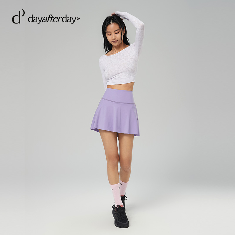 dayafterday高级感健身裤裙女裸感运动假两件紧身裤高腰显瘦裙子