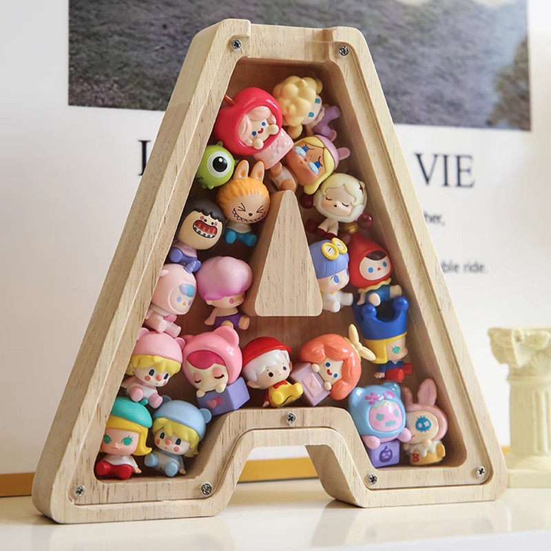 创意收纳字母相框迷你公仔收纳盒小摆件松松叠叠乐手办盲盒展示架,淘宝优惠券,粉丝福利购,淘宝优惠卷