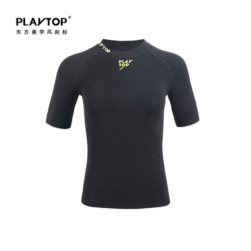 PLAYTOP冰糯ME羊毛辣妹短袖透气快干凉爽男女户外徒步跑步骑行T恤 - 图3