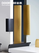 Thickened lengthened handle cabinet concealed extremely simple wardrobe cabinet door full copper drawer handle bowls cabinet long furniture dau