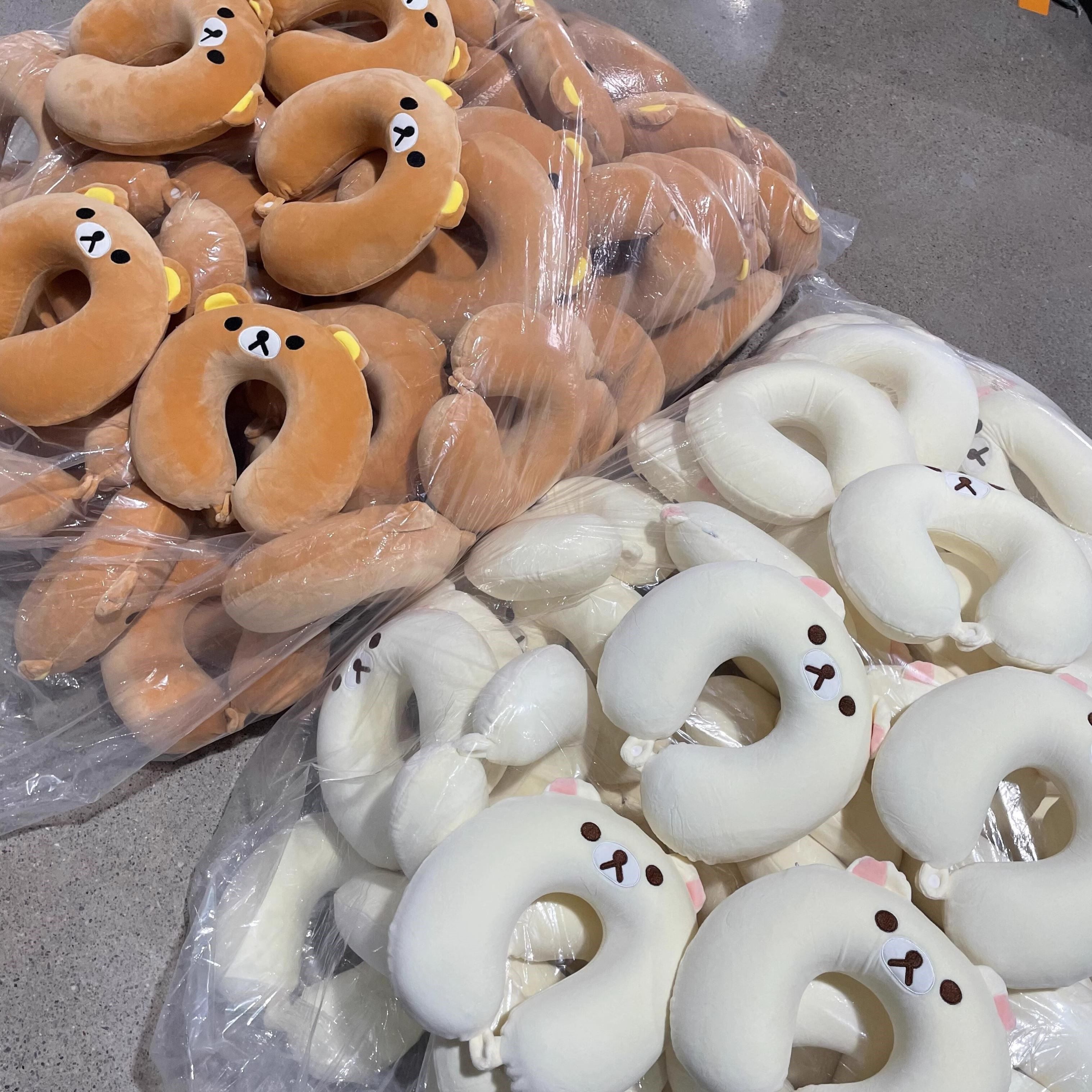 飞机睡觉神器卡通可爱轻松熊U型枕护颈椎枕旅行可携式长途脖枕颈,淘宝优惠券,粉丝福利购,淘宝优惠卷