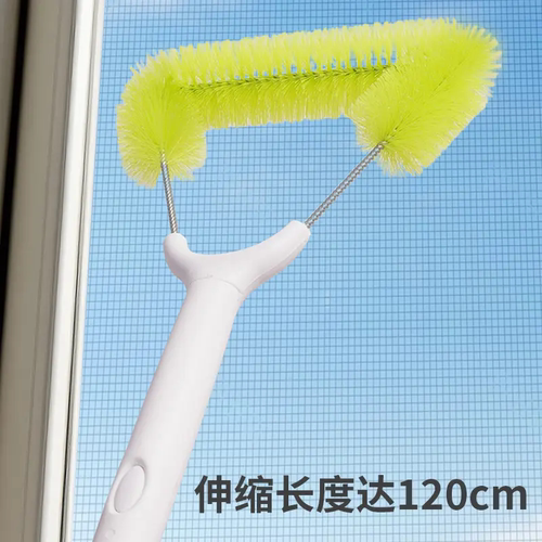 长柄伸缩纱窗刷家用双面清洗除尘刷加长窗户免拆卸大扫除清洁刷 - 图2