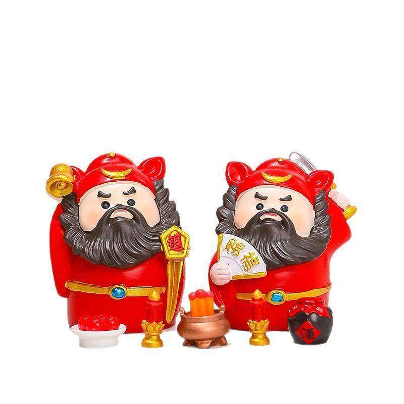 创意欢喜财神爷钟馗办公室工位摆件家居玄关供奉小神仙桌面装饰品,淘宝优惠券,粉丝福利购,淘宝优惠卷