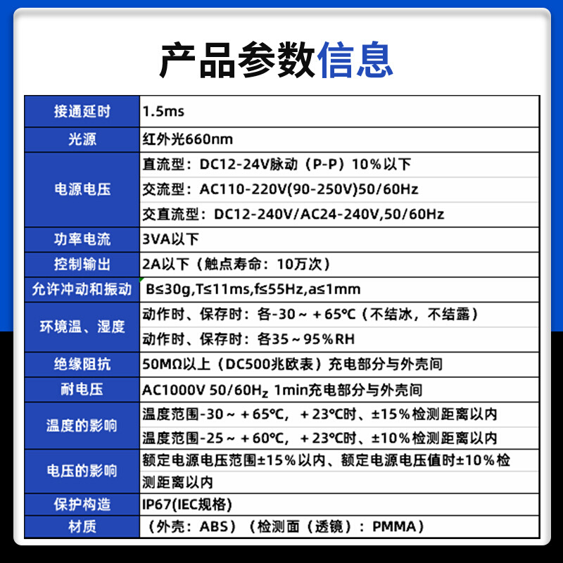 远距离镜面反射光电开关E3JK-R4M1不可见红外光感应检测开关传感 - 图1