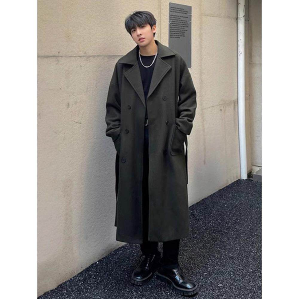 2025秋冬季加绒加厚毛呢大衣男中长款过膝夹棉外套ins潮牌男风衣,淘宝优惠券,粉丝福利购,淘宝优惠卷