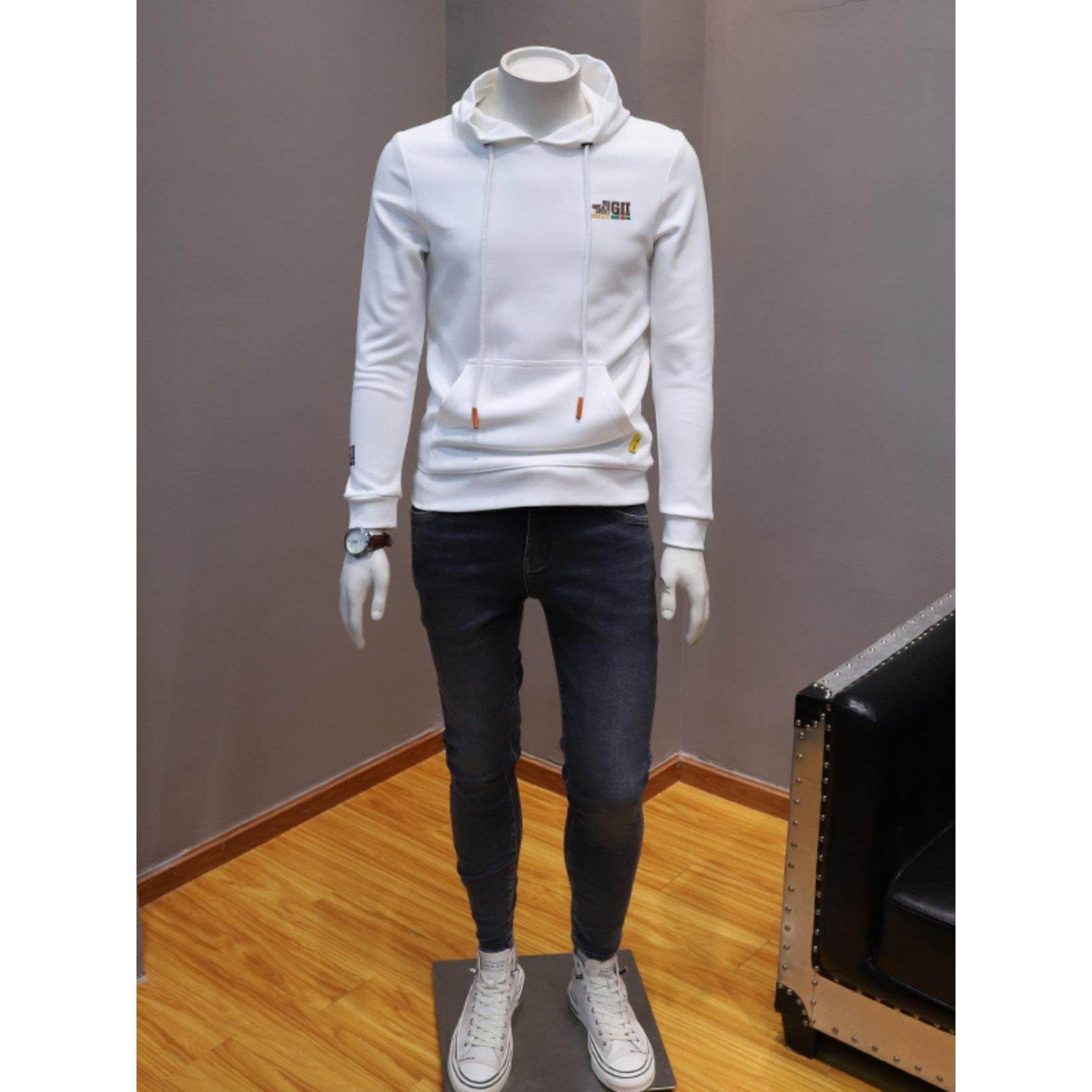 潮牌轻奢高端潮牌男士修身连帽卫衣春秋韩版青年潮流长袖上衣T恤,淘宝优惠券,粉丝福利购,淘宝优惠卷