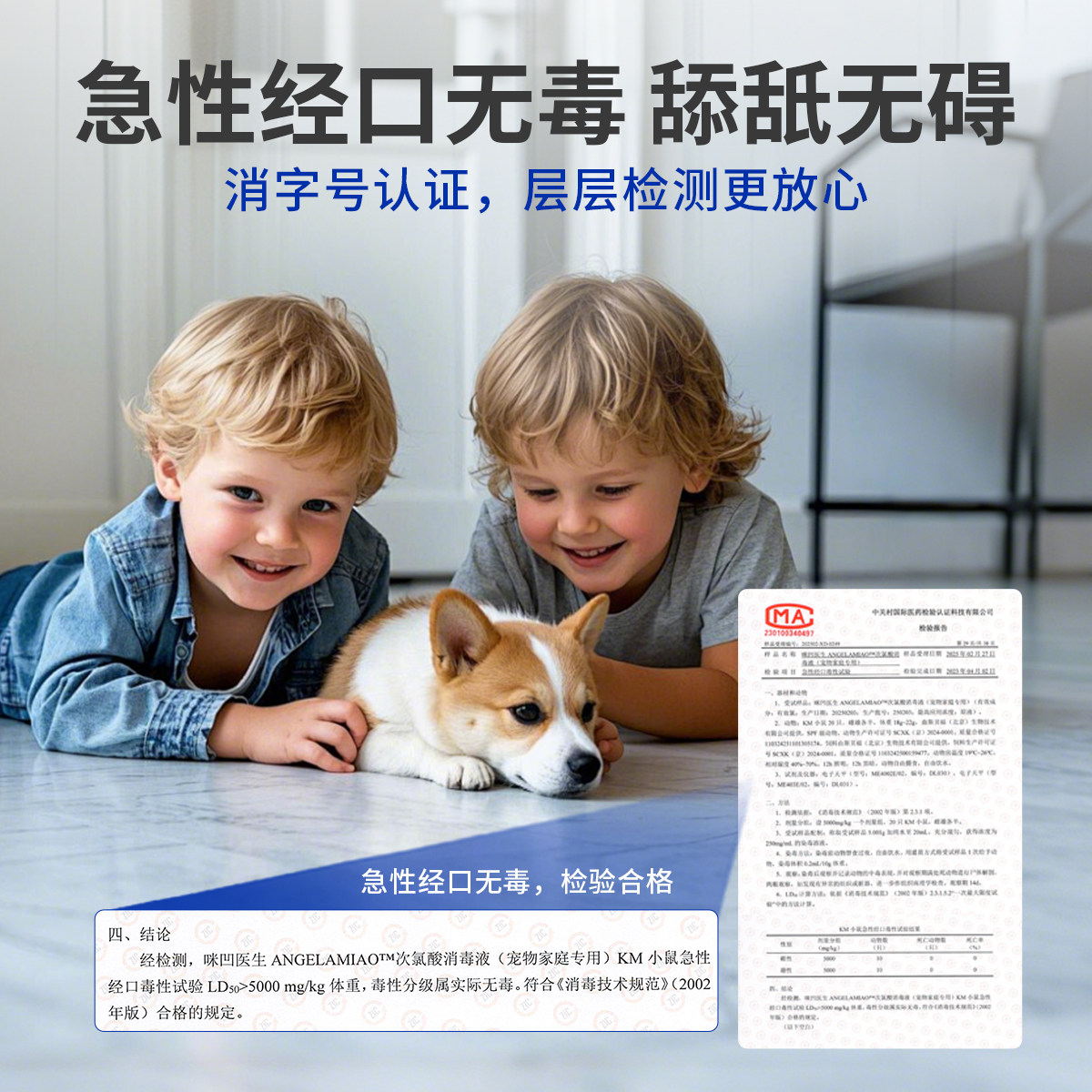 Pet deodorant disinfection, sterilization and urine odor removal hypochlorous acid