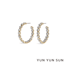 (YUN YUN SUN) ROCKCANDY-Megarearrings-White