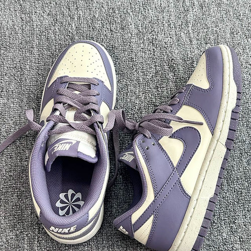 Nike Dunk Next Nature 低帮 板鞋 女款 紫白 - 图0