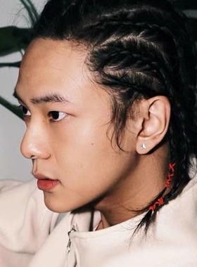 耳环男女立体三角高级感养耳洞