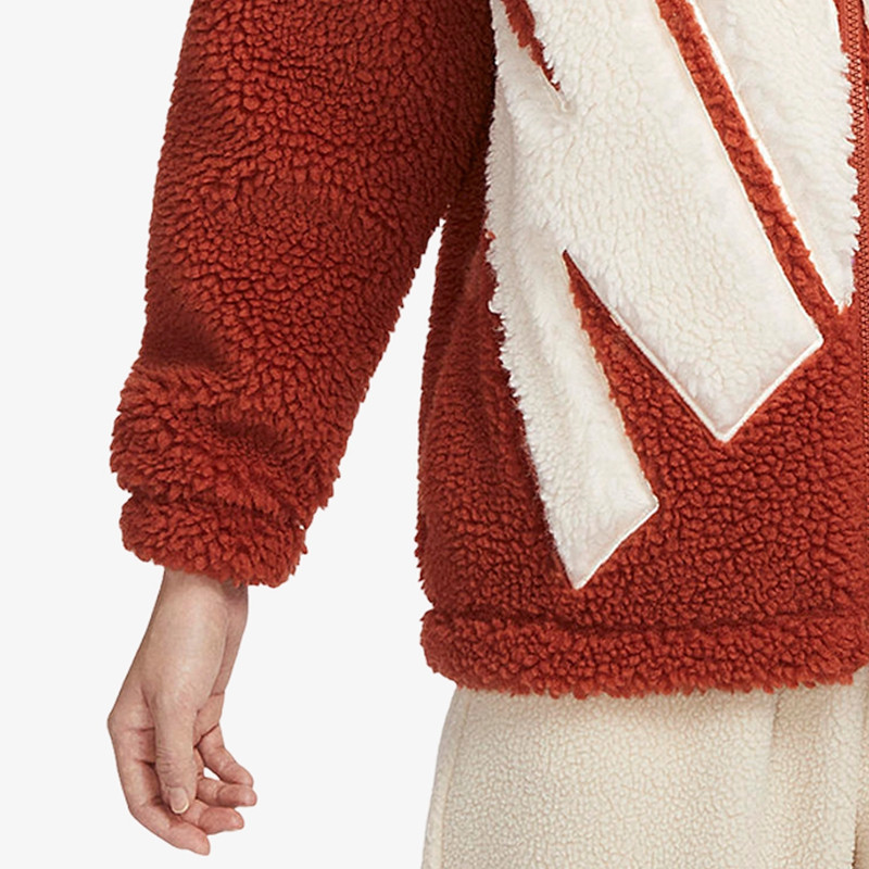 Nike耐克正品冬季女子仿羊羔毛保暖连帽休闲外套FB8696-832,淘宝优惠券,粉丝福利购,淘宝优惠卷