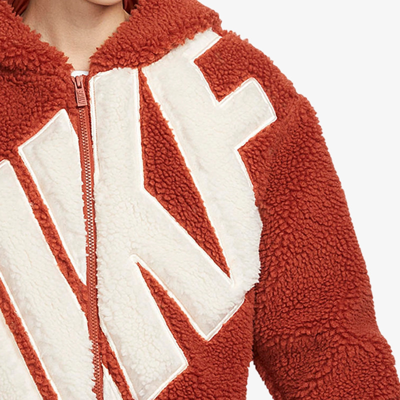 Nike耐克正品冬季女子仿羊羔毛保暖连帽休闲外套FB8696-832,淘宝优惠券,粉丝福利购,淘宝优惠卷