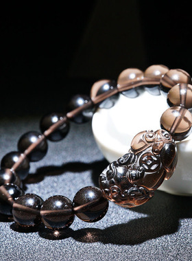 2025新款璀璨冰种黑曜石情侣闺蜜水晶手链魅力批发璀璨闺蜜配饰