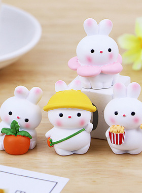 兔子摆件吉祥物树脂工艺装饰品