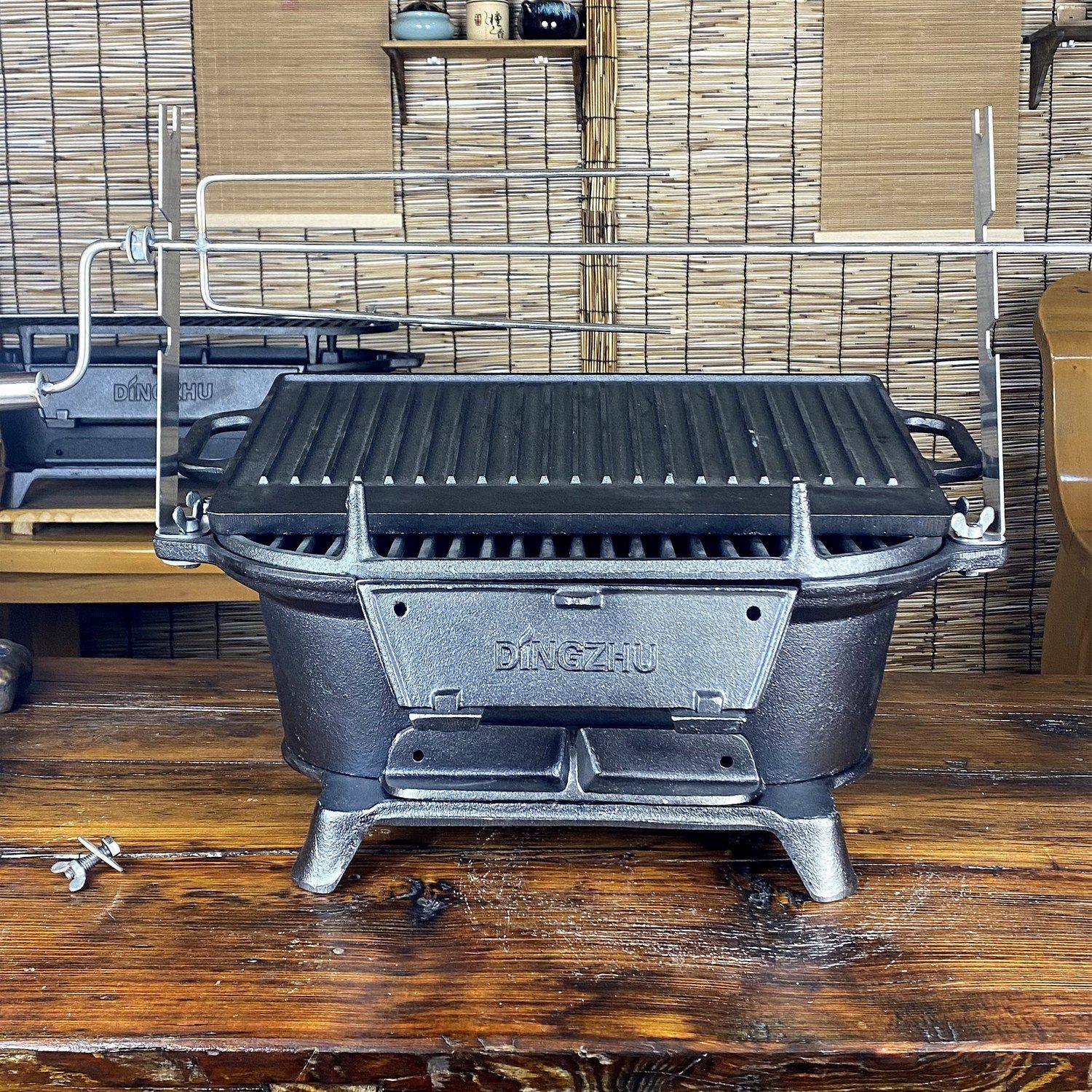 户外铸铁烧烤炉50大型烧烤炉烤肉烤全羊炉子露营炉围炉煮茶炭火炉,淘宝优惠券,粉丝福利购,淘宝优惠卷