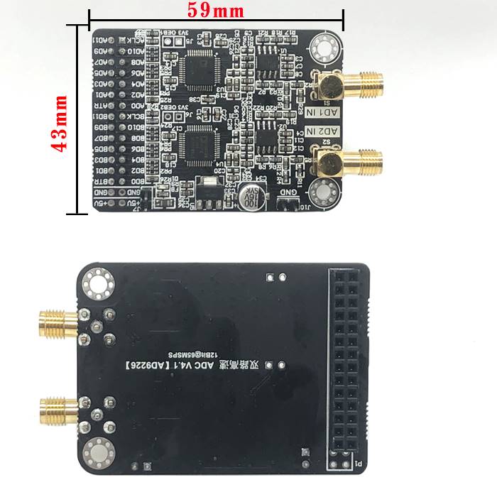 双通道高速AD模块AD9226并行12位AD65M数据采集器FPGA开发板 - 图1