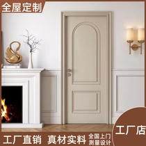 Solid Wood Door Bedroom Door Baking Lacquered Room Door Full Real Wood Door Style Suit Door Interior Doorman Door Full House Custom