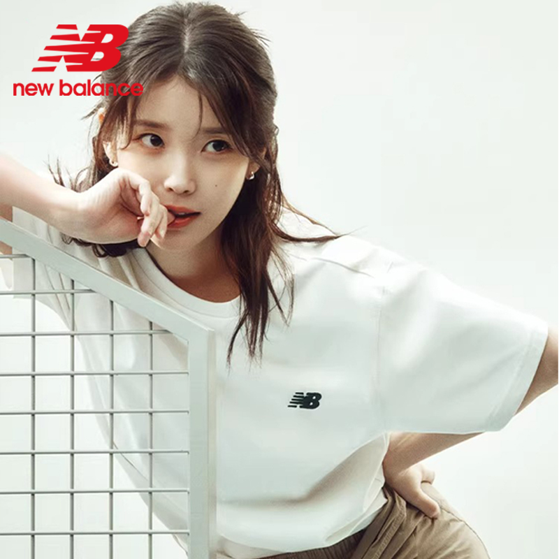 【IU同款】New BalanceNB短袖25男款夏季圆领女款情侣T恤AMT52331 - 图0