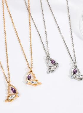 butterfly Couple clavicle chain good friend necklace朋友项链
