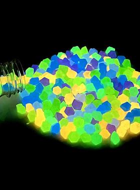 50/100/200Pcs Luminous Stones Fish Tank Aquarium Ornament Gl