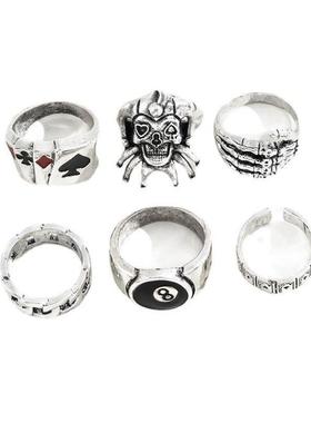 European and American trend skull serpentine ring欧美潮戒指