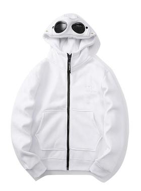 Men Round Lens CP Sweatshirt Pullover Pure Cotton Hooded连帽