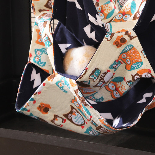 小宠花枝鼠吊床蜜袋鼯窝冬季双层四季通用悬挂仓鼠松鼠睡袋保暖窝 - 图2