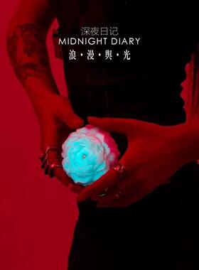 Midnight Diary夜光40度香薰低温蜡烛情侣字母反光可撕拉荧光蜡烛