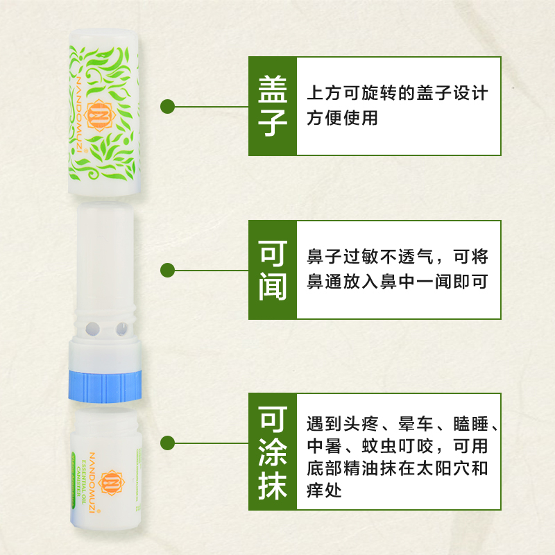 【BananaDo专属】Nandomuzi泰国鼻通依兰花香提神醒脑薄荷香 JT - 图2