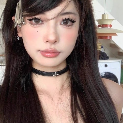 复古辣妹暗黑十字架choker朋克风PU皮质哥特风颈链项圈项链锁骨链 - 图0